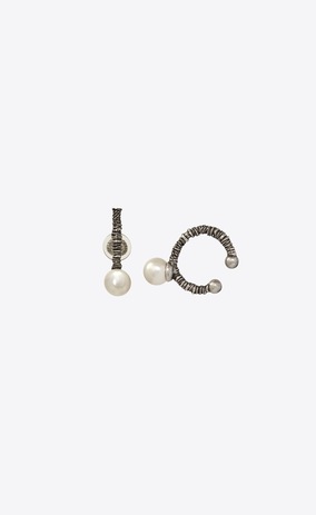 SAINT LAURENT Orecchini Donna Gioiello da orecchio MARRAKECH PERLE serpent in ottone a_V4